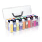 Acrylic Paint Storage Box, 30 Bottle Capacity Acrylic Paint Storage Box for 2 Fluid Ounces Acrylic Paint,Storage Box